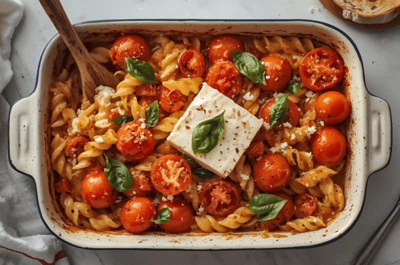 Pasta Feta Tomato Bake