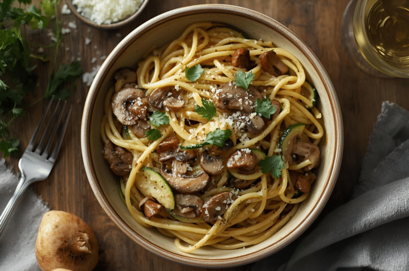 Zucchini Mushroom Pasta