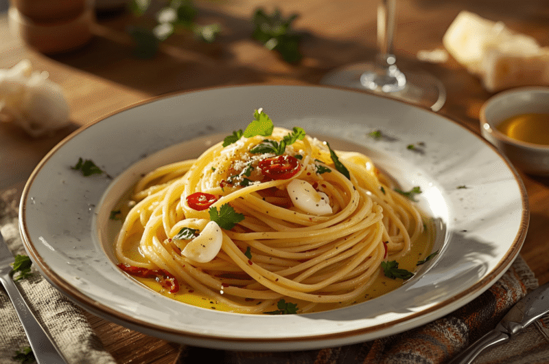 Pasta With Olive Oil and Garlic