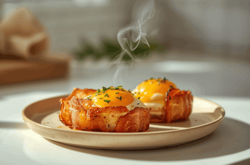 Bacon Wrapped Eggs Air Fryer