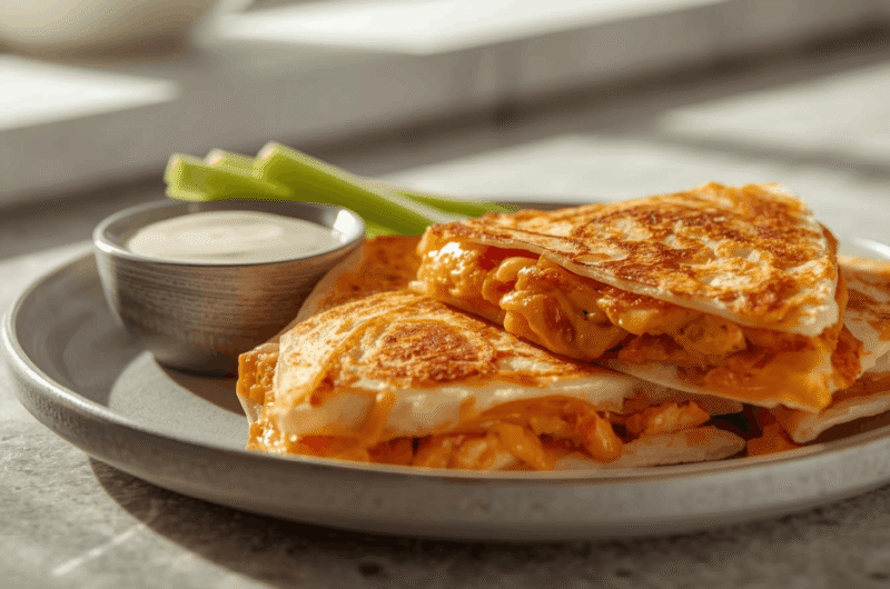 Buffalo Chicken Quesadilla in Air Fryer
