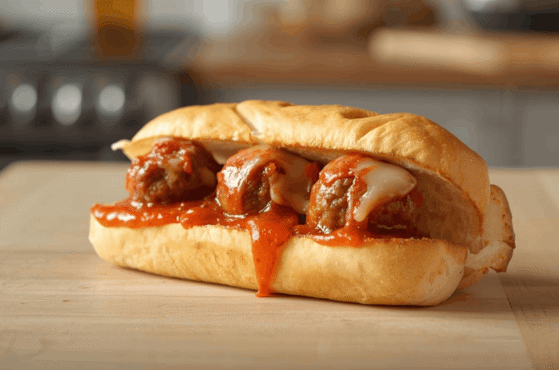 Air Fryer Meatball Subs